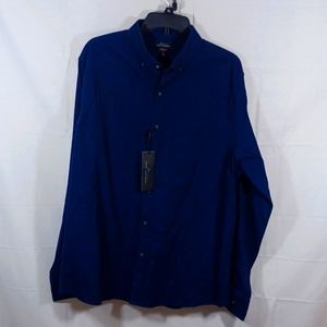 Marc Anthony Blue Slim Fit Button Up Long Sleeve Shirt Size XL